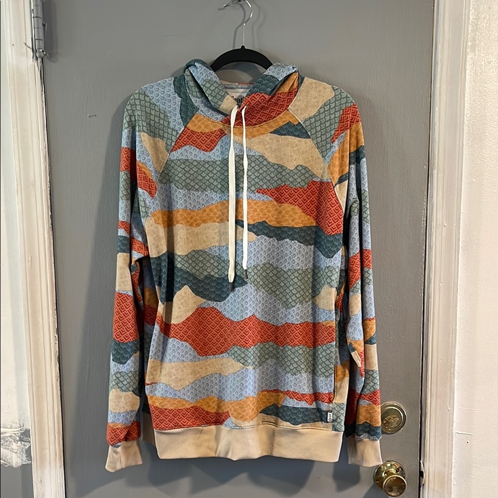 Men's Multi-Color Patterned Hoodie - Casual Pullover